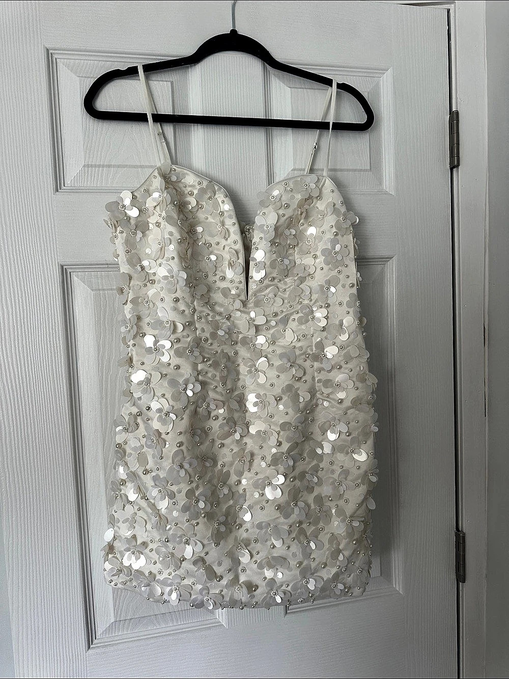 Lovers and Friends Bijou Beaded Mini Dress White NWT